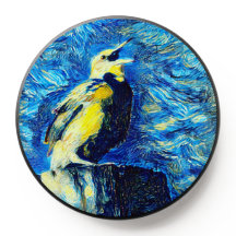 De eenzame vogel van Gogh stijl