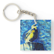 De eenzame vogel van Gogh stijl