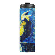 De eenzame vogel van Gogh stijl