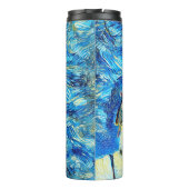 De eenzame vogel van Gogh stijl Thermosbeker (Achterkant)