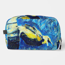 De eenzame vogel van Gogh stijl Toilettasje