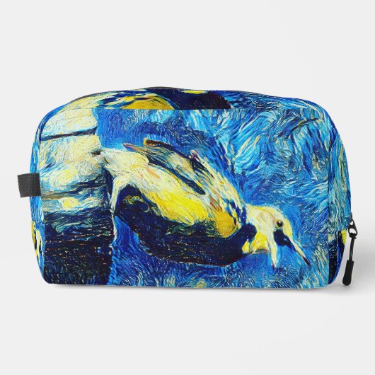 De eenzame vogel van Gogh stijl Toilettasje (Voorkant)