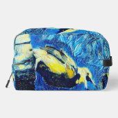 De eenzame vogel van Gogh stijl Toilettasje (Achterkant)