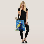 De eenzame vogel van Gogh stijl Tote Bag (Op model)
