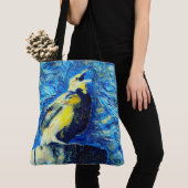 De eenzame vogel van Gogh stijl Tote Bag (Dichtbij)