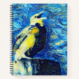 De Eenzame Vogel VanGogh Stijl Notitieboek