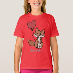 De eenzame vos en de hartballon   liefhebben t-shirt