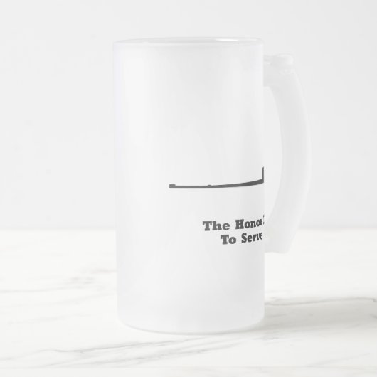 De eer is om te dienen matglas bierpul (Voorkant rechts)