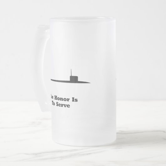 De eer is om te dienen matglas bierpul (Voorkant links)