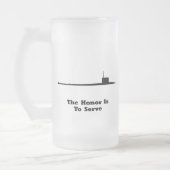 De eer is om te dienen matglas bierpul (Links)