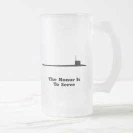 De eer is om te dienen matglas bierpul