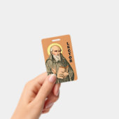 De eerbiedwaardige Beda als prediker (P 008; Gebed Badge (Handheld)