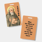 De eerbiedwaardige Beda als prediker (P 008; Gebed Badge (Voor- en achterkant)