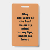 De eerbiedwaardige Beda als prediker (P 008; Gebed Badge (Achterkant)