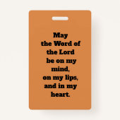 De eerbiedwaardige Beda als prediker (P 008; Gebed Badge (Achterkant)