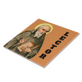 De eerbiedwaardige Beda als prediker (P 008) Tegeltje (Zijkant)