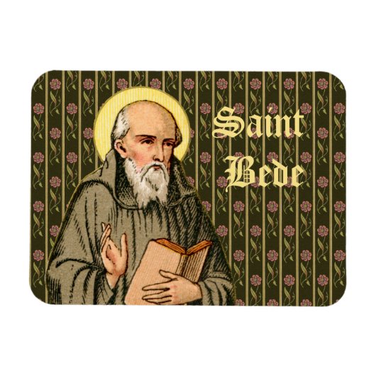 De eerbiedwaardige Bede predikend (P 008) Algemeen Magneet (Horizontaal)