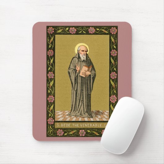 De eerbiedwaardige Bede predikend (P 008) Muismat (Met muis)