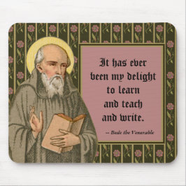 De eerbiedwaardige Bede predikend (P 008; Quote) Muismat