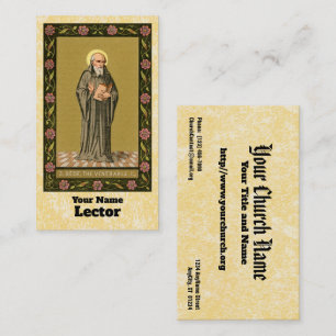 De eerbiedwaardige Bede predikend (P 008) Visitekaartje