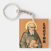 De Eerbiedwaardige Bede Preekt (P 008; Gebed) Sleutelhanger (Voorkant)