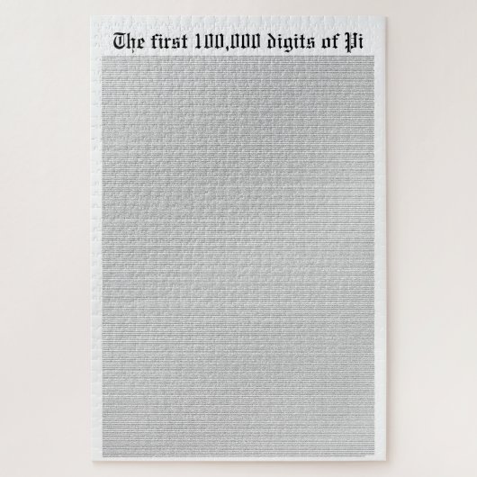 De eerste 100.000 cijfers van Pi Legpuzzel (Verticaal)