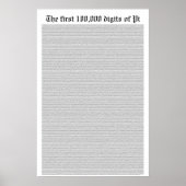 De eerste 100.000 cijfers van Pi Poster (Voorkant)