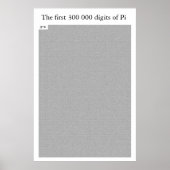 De eerste 300 000 cijfers van Pi Poster (Voorkant)
