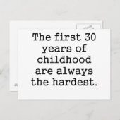 De eerste 30 jaar kindertijd briefkaart (Voorkant / Achterkant)