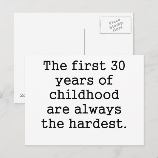 De eerste 30 jaar kindertijd briefkaart (Voorkant / Achterkant)