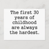 De eerste 30 jaar kindertijd briefkaart (Voorkant)