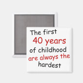 De eerste 40 jaar kindertijd magneet (Voorkant / Achterkant)