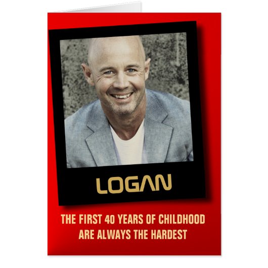 De eerste 40 jaar zijn de moeilijkste Kaart op de  (Voorkant)