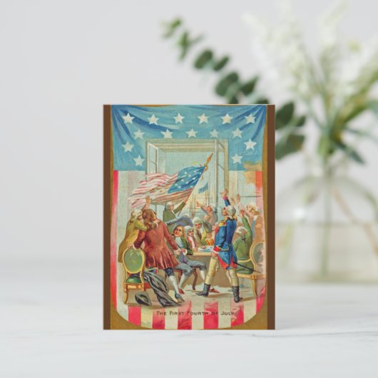 De eerste 4 juli Briefkaart (Staand voorkant)