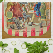 De eerste 4 juli keukenhanddoek (Gevouwen)