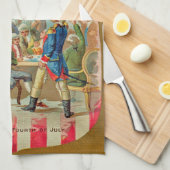 De eerste 4 juli keukenhanddoek (Quarter Fold)