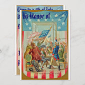 De eerste 4 juli uitnodiging (Voorkant / Achterkant)