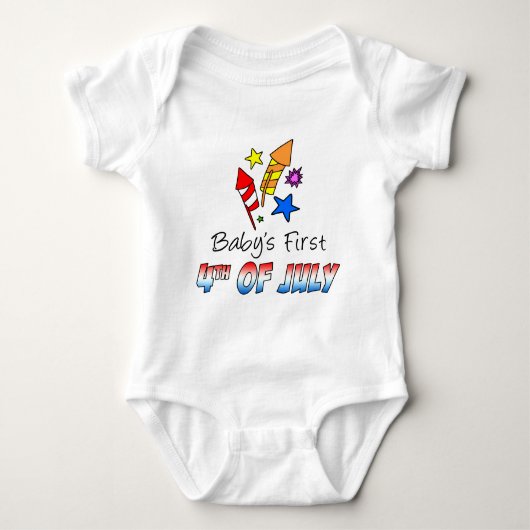 De eerste 4 juli van de baby romper (Voorkant)