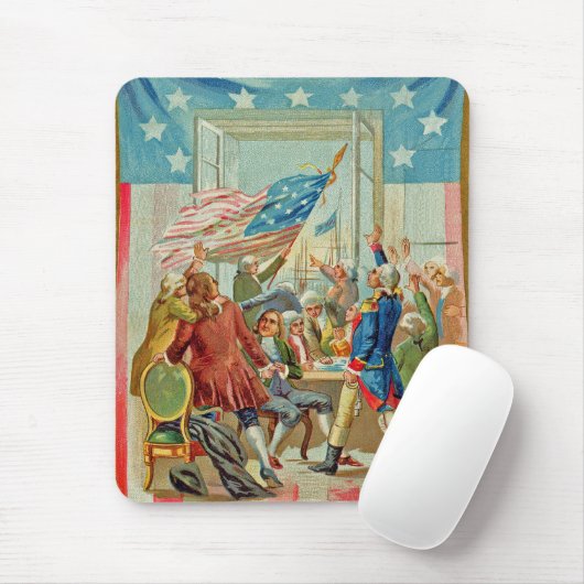 De eerste 4 juli van de Mousepad Muismat (Met muis)