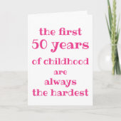 De eerste 50 jaar kindertijd zijn de moeilijkste kaart (Voorkant)