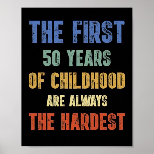 De eerste 50-jarige 50ste verjaardag Joke Gag Poster (Voorkant)