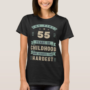 De eerste 55 jaar van de kindertijd zijn het hards t-shirt
