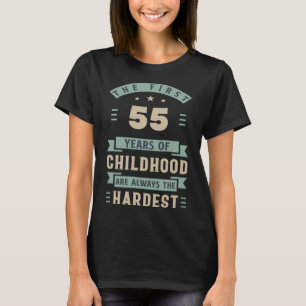 De eerste 55 jaar van de kindertijd zijn het hards t-shirt