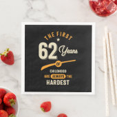 De eerste 62 jaar - 62e verjaardag van de cadeau servet (Insitu)