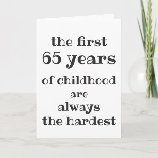 De eerste 65 jaar kindertijd zijn de moeilijkste kaart (Voorkant)