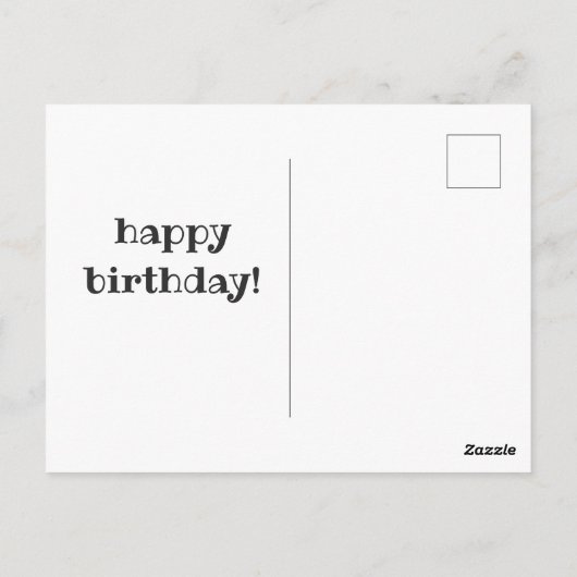 De eerste 65 jaar van de kindertijd zijn het zwaar briefkaart (Achterkant)