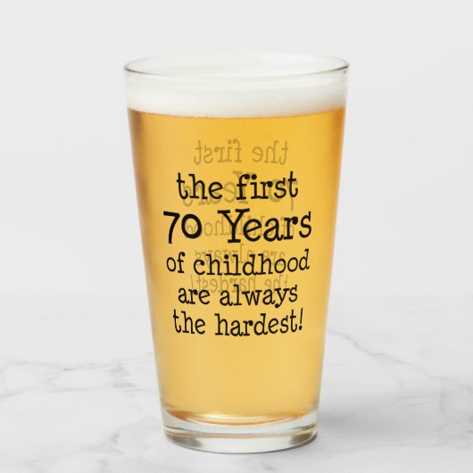 De eerste 70 jaar van de kindertijd glas (Voorkant gevuld)