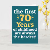 De eerste 70 jaar van de kindertijd zijn het moeil kaart (Gele Bloem)