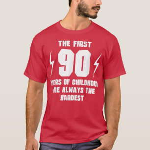 De eerste 90 jaar kindertijd 90th Birthda T-shirt