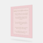 De eerste affirmaties van baby | positieve kwekeri acryl bord (Hoek)